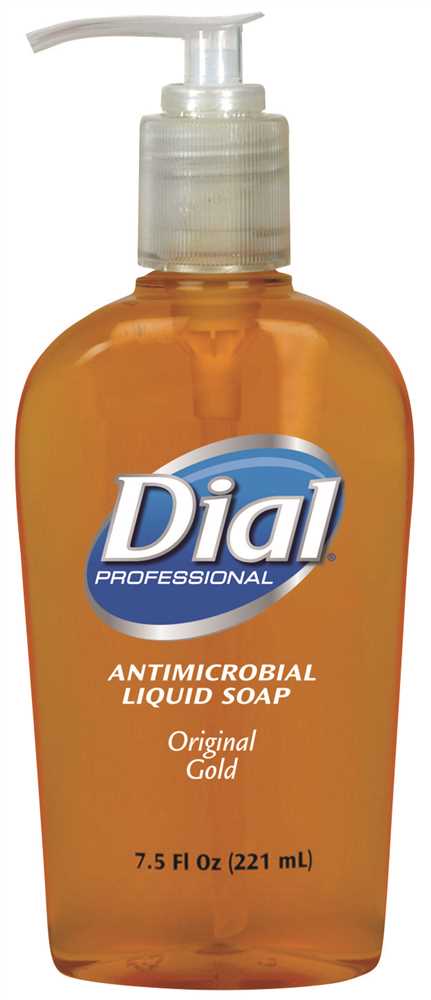Soap Liquid Antimicrobial Pump Bottle Dial Gold 7.5 Fl. Oz.  (1/EA 12/CS) by Dial Corporation  ID 2340084014